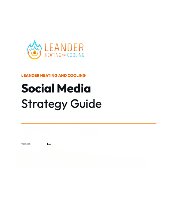 A social media strategy guide built for a client